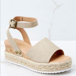 Taupe Platform Sandals